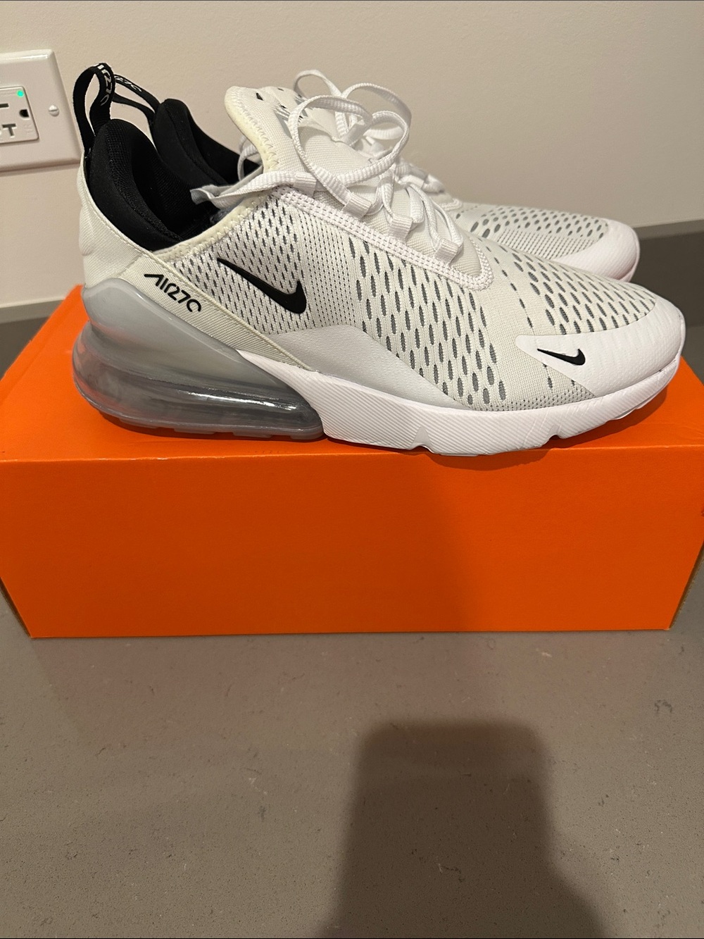 Nike Air Max 270 Men's White and Black Sneakers